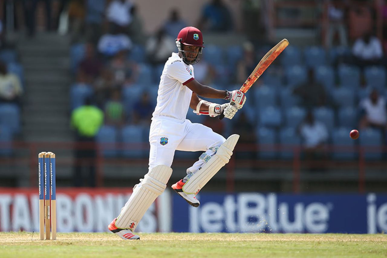 Kraigg Brathwaite was strong square of the wicket, West Indies v England, 2nd Test, St George's, 4th day, April 24, 2015