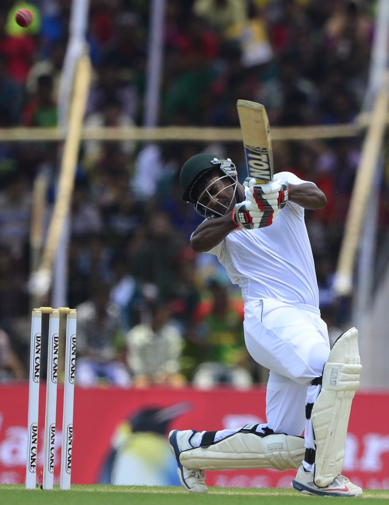Imrul Kayes attempts to pull, Bangladesh v Pakistan, 1st Test, Khulna, 1st day, April 28, 2015