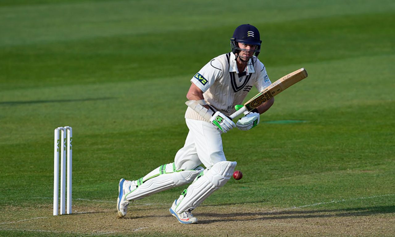 James Franklin clips into the leg side, Somerset v Middlesex, County Championship, Division One, Taunton, 2nd day, April 27, 2015