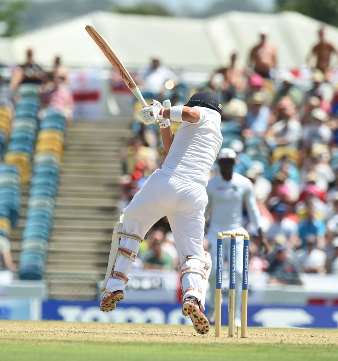 Shannon Gabriel removed Jonathan Trott in his first over, West Indies v England, 3rd Test, Bridgetown, 1st day, May 1, 2015