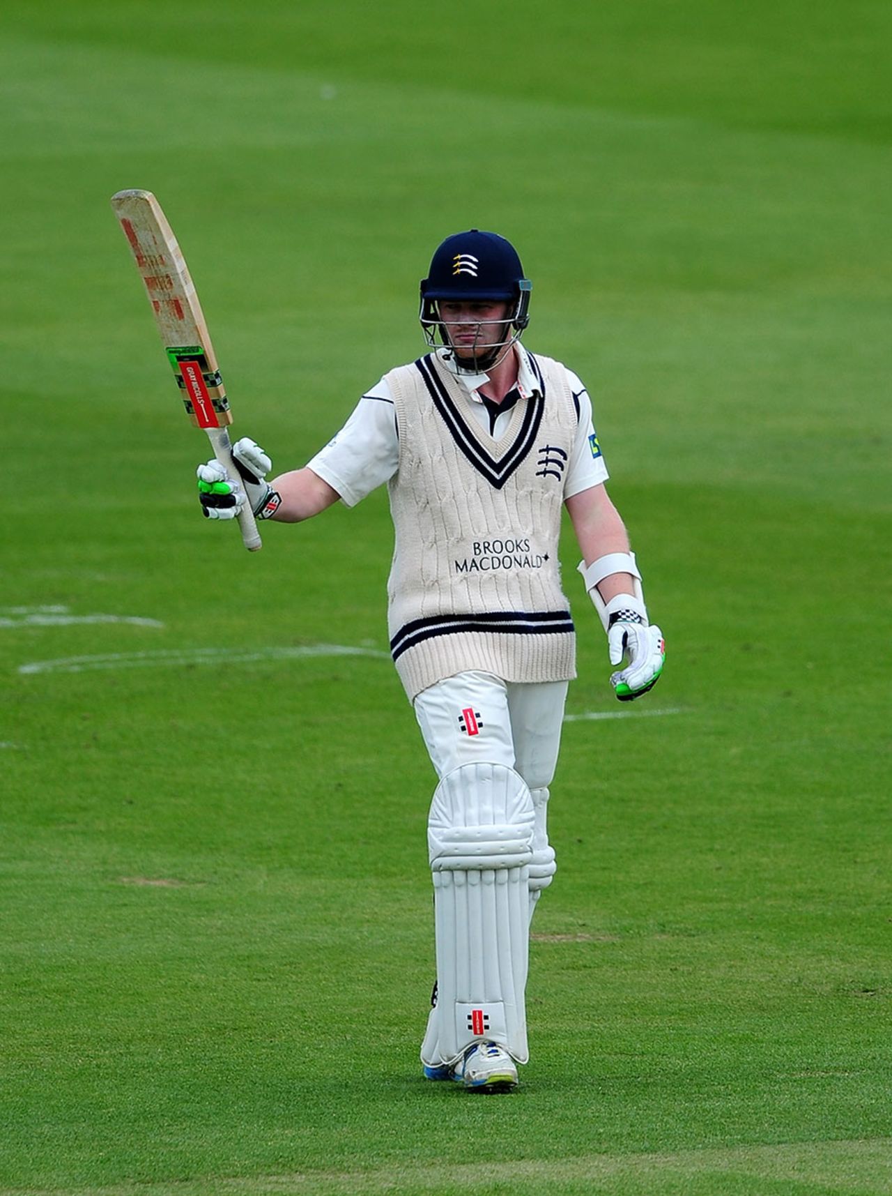 Sam Robson takes the applause for his century, Middlesex v Durham, County Championship Division One, Lord's, 1st day, May 2, 2015