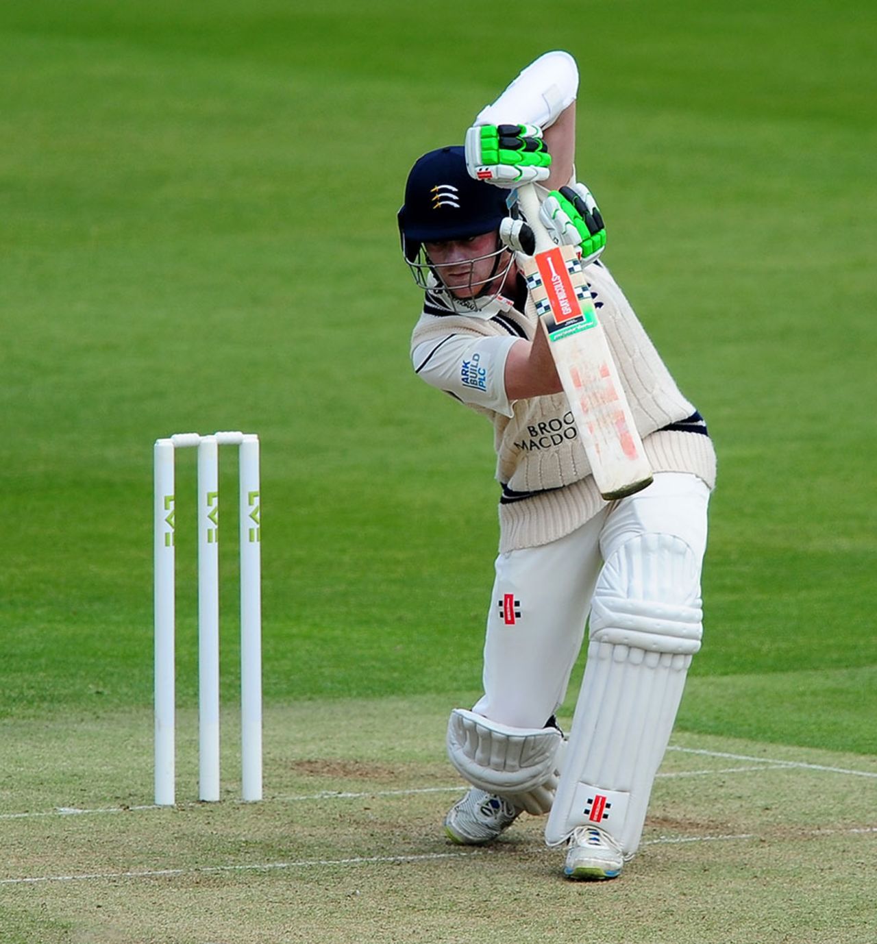 Sam Robson drives on his way to a hundred, Middlesex v Durham, County Championship Division One, Lord's, 1st day, May 2, 2015