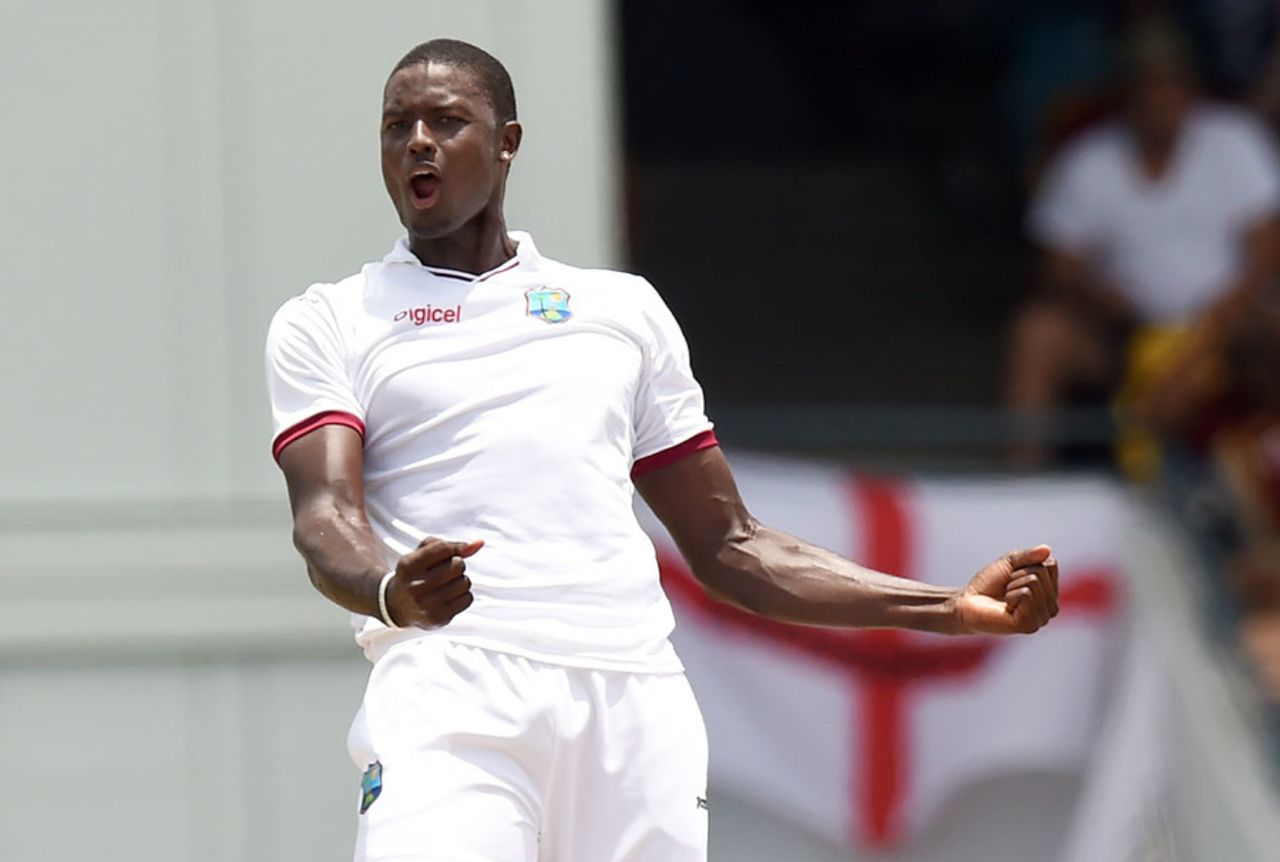 Jason Holder took two in two balls, West Indies v England, 3rd Test, Bridgetown, 3rd day, May 3, 2015