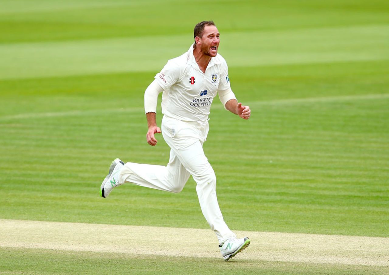 John Hastings helped turn the match with three wickets in 11 balls, Middlesex v Durham, County Championship Division One, Lord's, 3rd day, May 4, 2015
