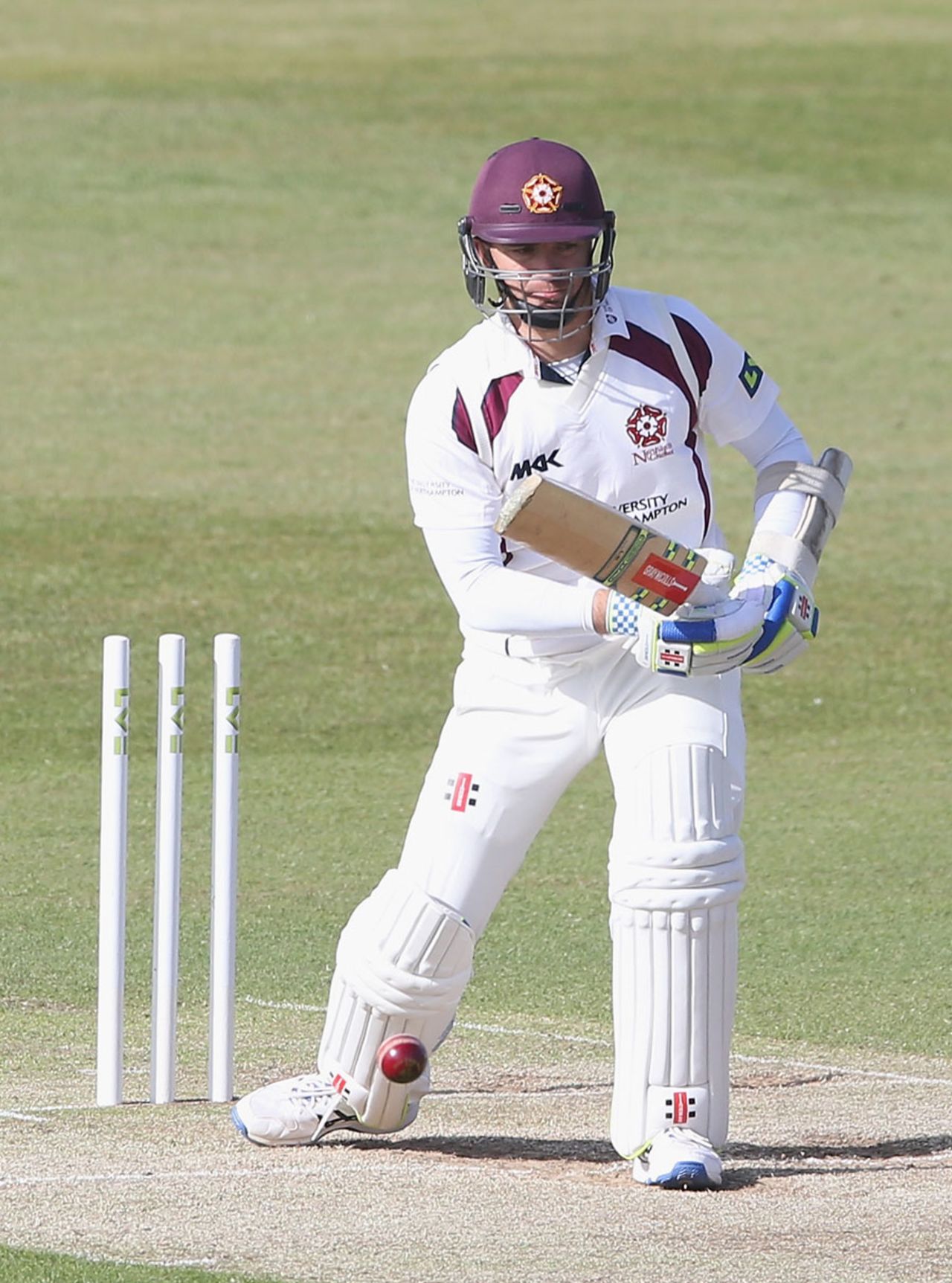 Stephen Peters dug in until the close, Northamptonshire v Lancashire, County Championship, Division Two, Wantage Road, 3rd day, May 5, 2015