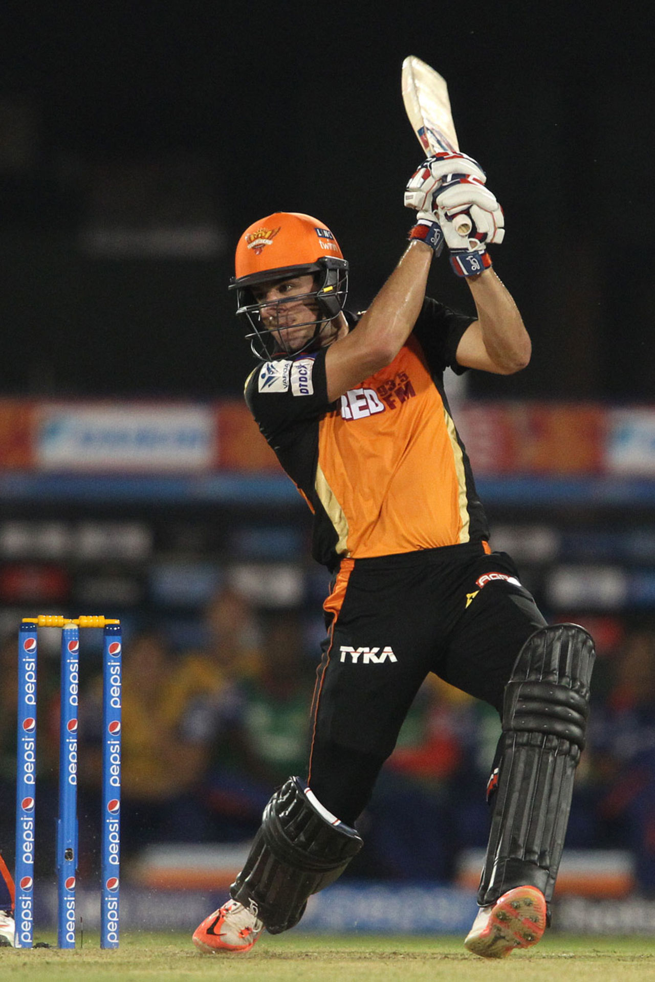 Moises Henriques hits out during his 74, Delhi Daredevils v Sunrisers Hyderabad, IPL 2015, Raipur, May 9, 2015
