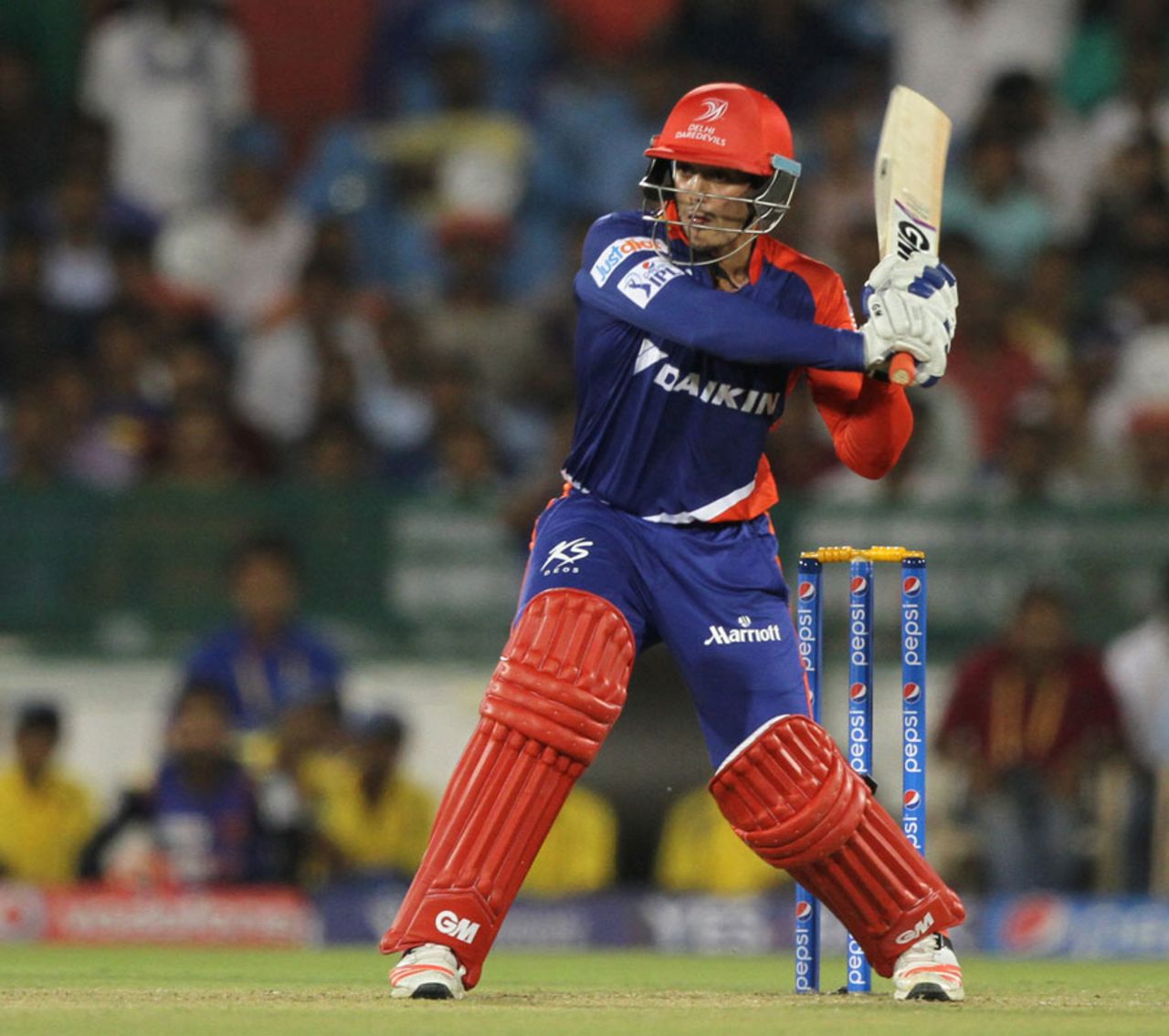 Quinton de Kock helped himself to a fifty in his first game of the season, Delhi Daredevils v Sunrisers Hyderabad, IPL 2015, Raipur, May 9, 2015
