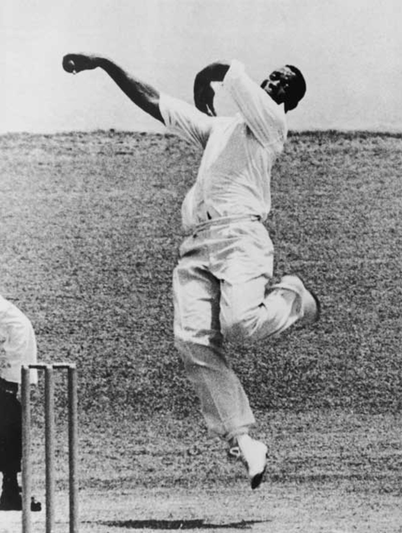 Wes Hall in action, April 1963