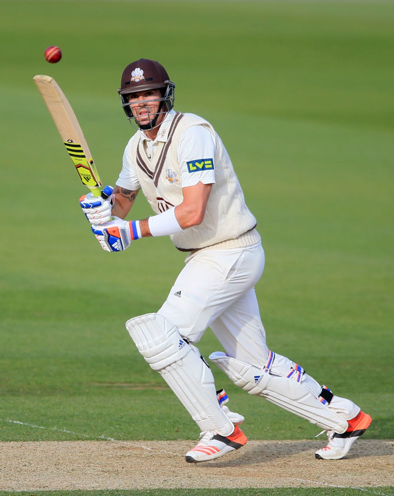 Kevin Pietersen was unbeaten at the close, Surrey v Leicestershire, County Championship, Division Two, 1st day, Kia Oval, May 10, 2015