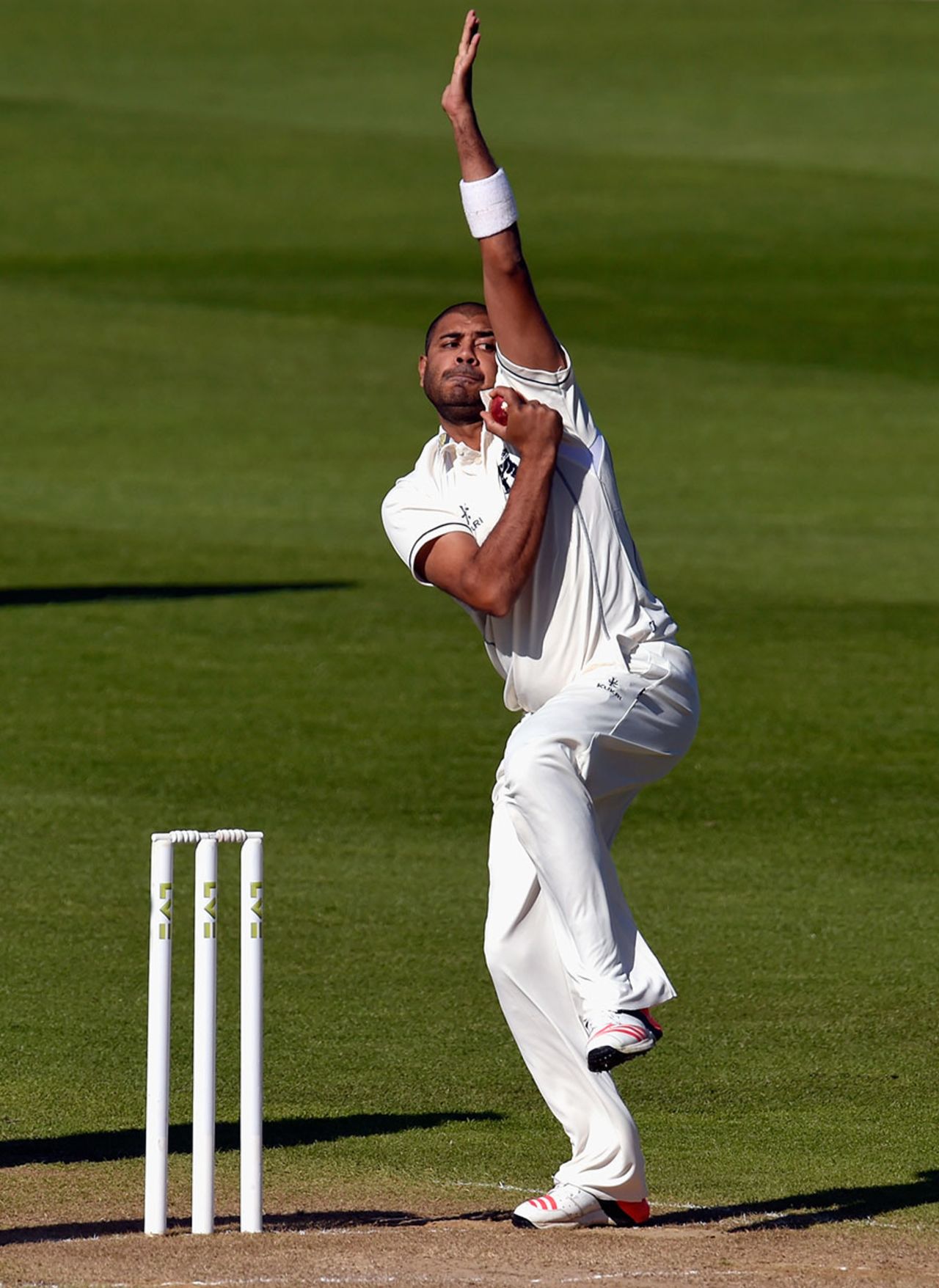 Jeetan Patel picked up the first wicket of the chase, Warwickshire v Worcestershire, County Championship, Division One, Edgbaston, 3rd day, May 11, 2015
