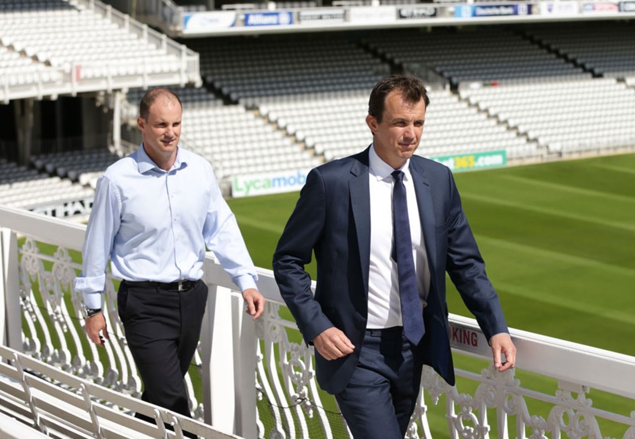 Andrew Strauss and Tom Harrison meet the media, Lord's, May 12, 2015