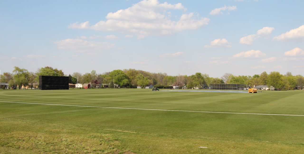 World Sports Park goes through final preparations on the eve of its first international fixture, ICC Americas Regional T20, Indianapolis, May 2, 2015