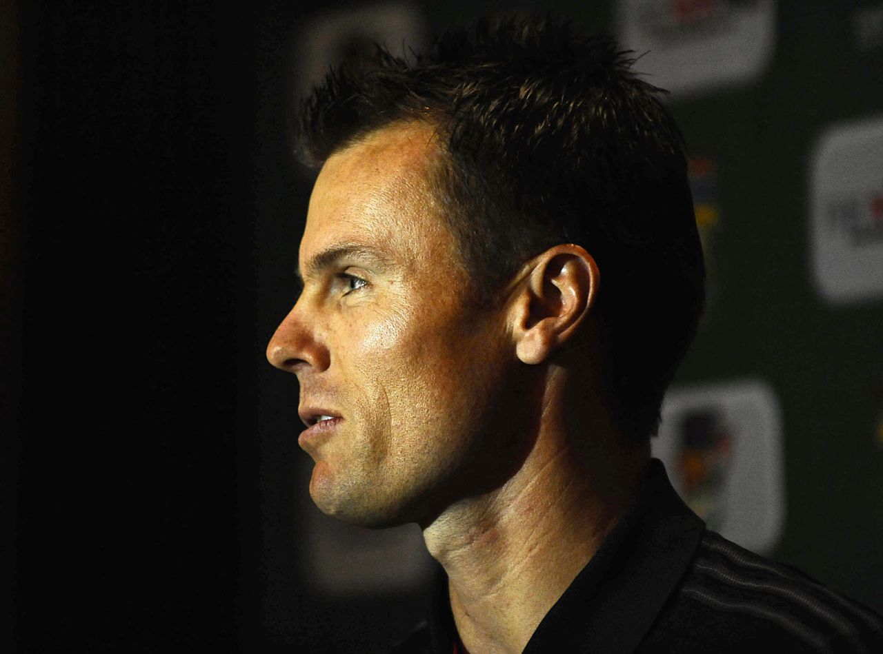 Johan Botha, South Africa's stand-in Twenty20 captain, at a press conference on the eve of the game against India, Johannesburg, March 29, 2012