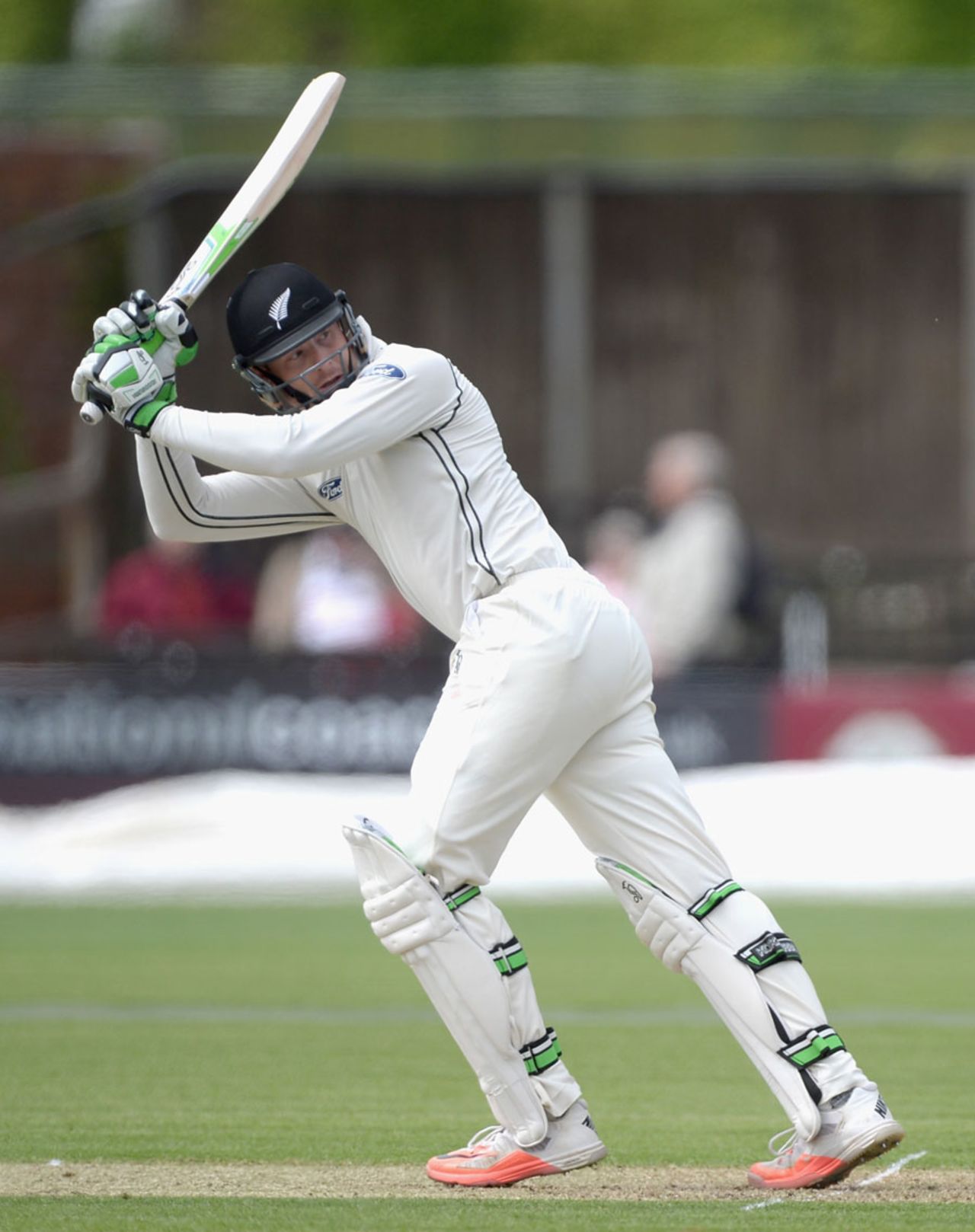 Martin Guptill made 35 in his first innings on tour, Worcestershire v New Zealanders, Tour match, New Road, 2nd day, May 15, 2015