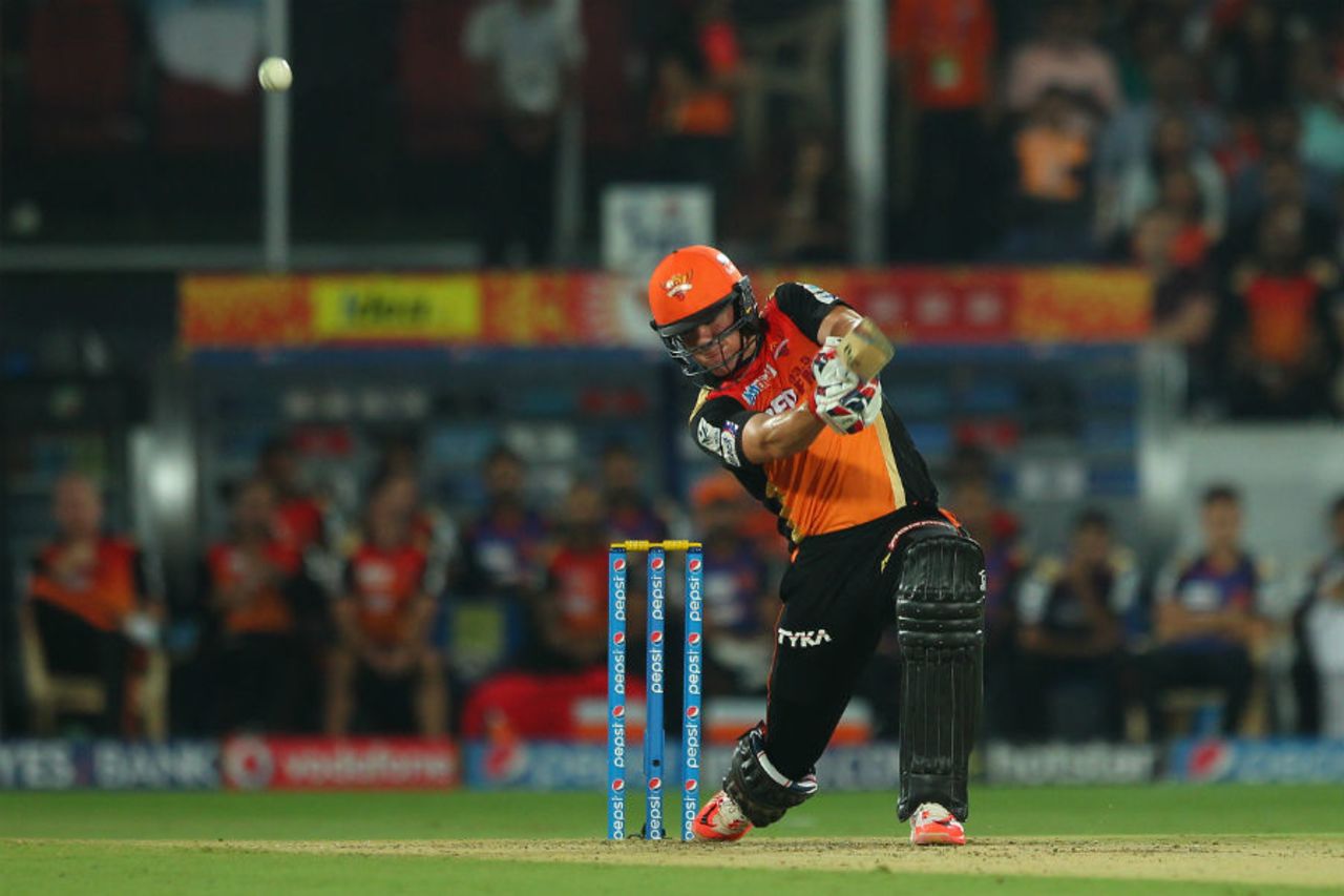 Moises Henriques smokes it over long-off, Sunrisers Hyderabad v Royal Challengers Bangalore, IPL 2015, Hyderabad, May 15, 2015