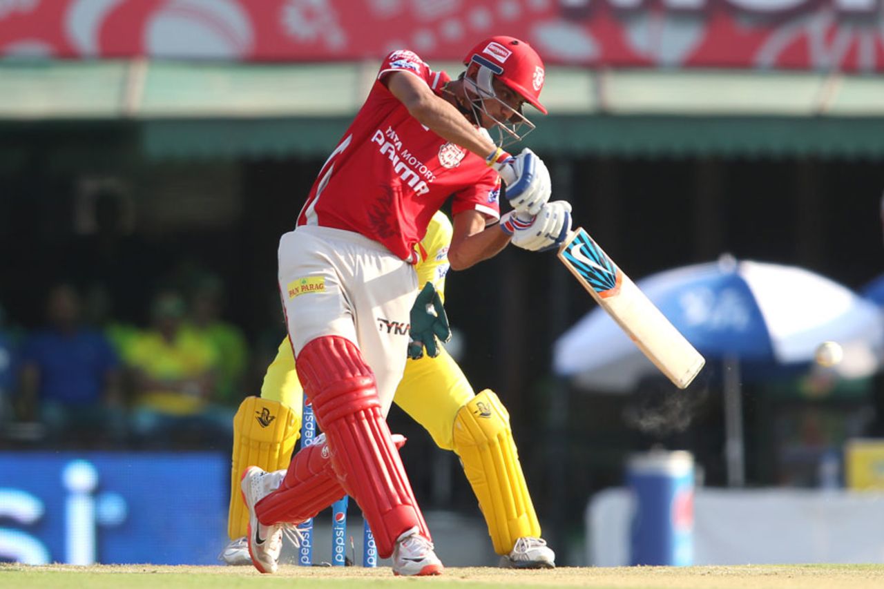 Axar Patel top-scored for Kings XI Punjab with 32, Kings XI Punjab v Chennai Super Kings, IPL 2015, Mohali, May 16, 2015