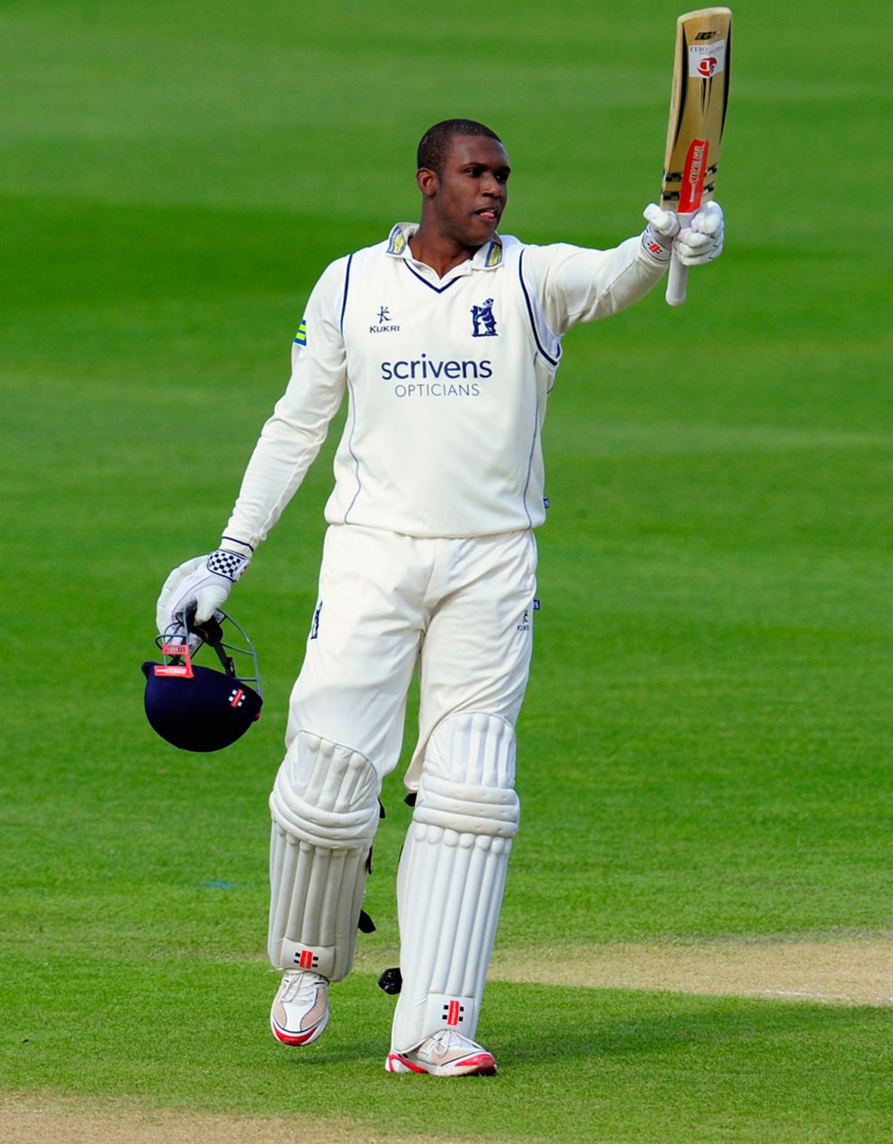 Keith Barker finished unbeaten on 102, Warwickshire v Durham, County Championship, Division One, Edgbaston, 2nd day, May 18, 2015