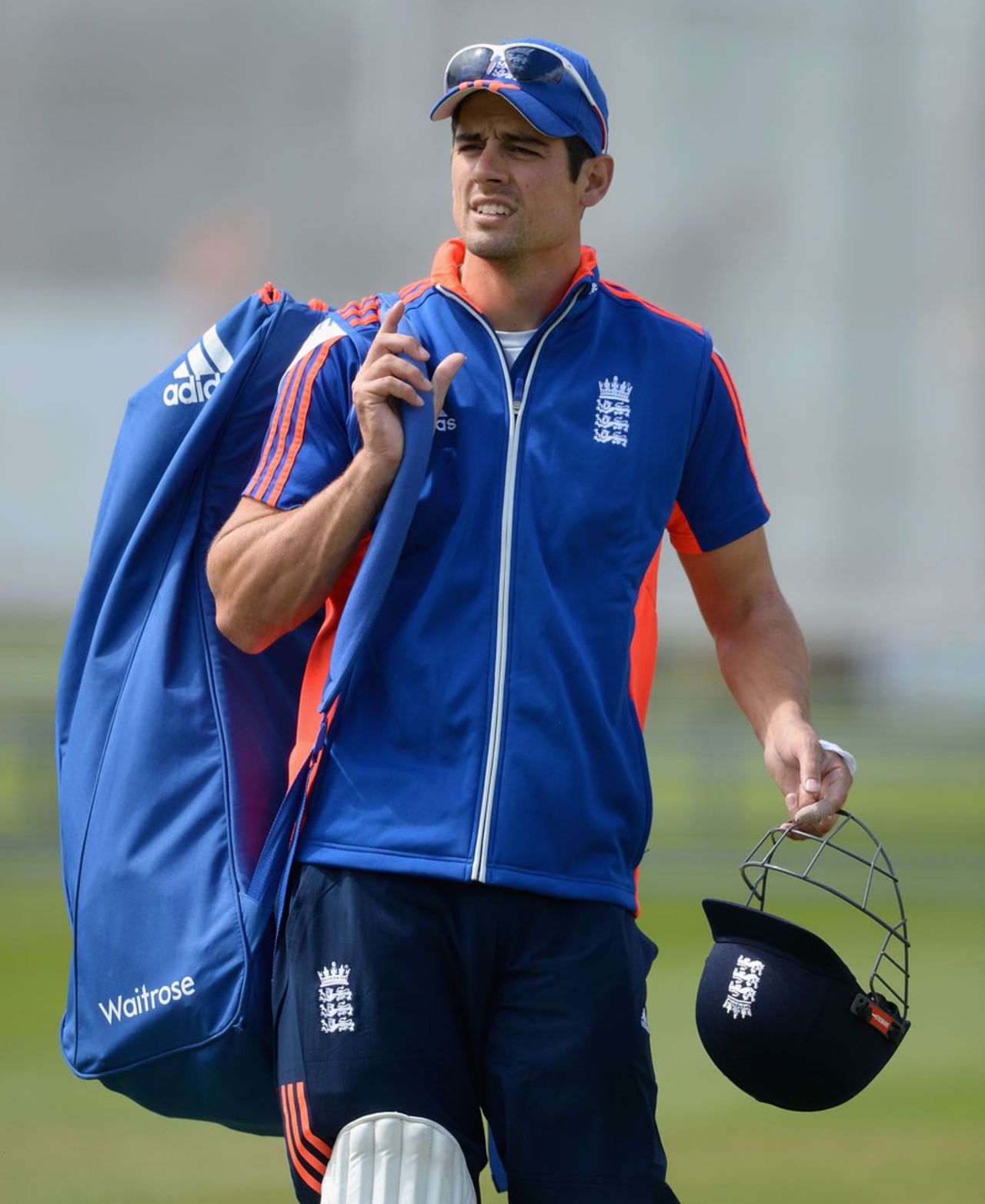 Heavy baggage? Alastair Cook carries his kit, England v New Zealand, 1st Investec Test, Lord's, May 20, 2015