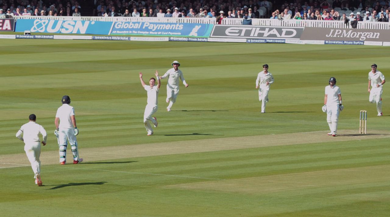 Matt Henry had Joe Root caught behind for 98, England v New Zealand, 1st Investec Test, Lord's, 1st day, May 21, 2015