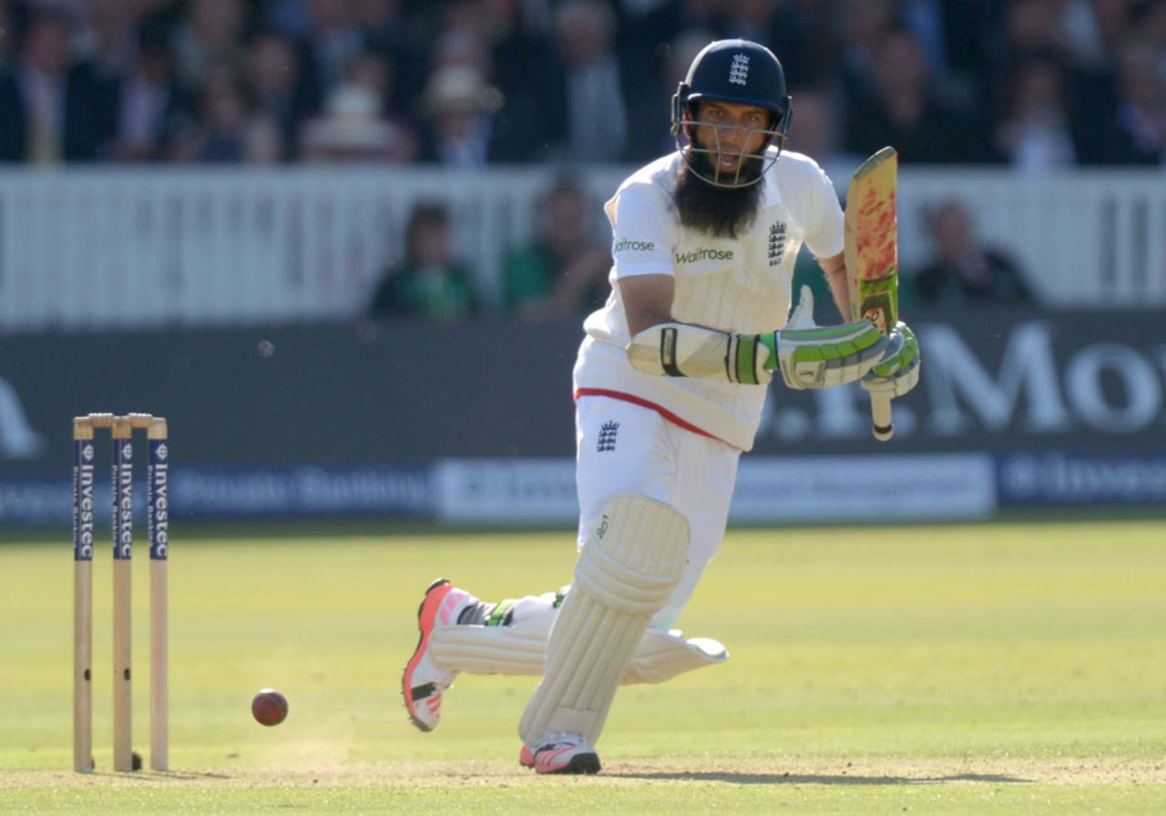 Moeen Ali got going after some nervy moments, England v New Zealand, 1st Investec Test, Lord's, 1st day, May 21, 2015