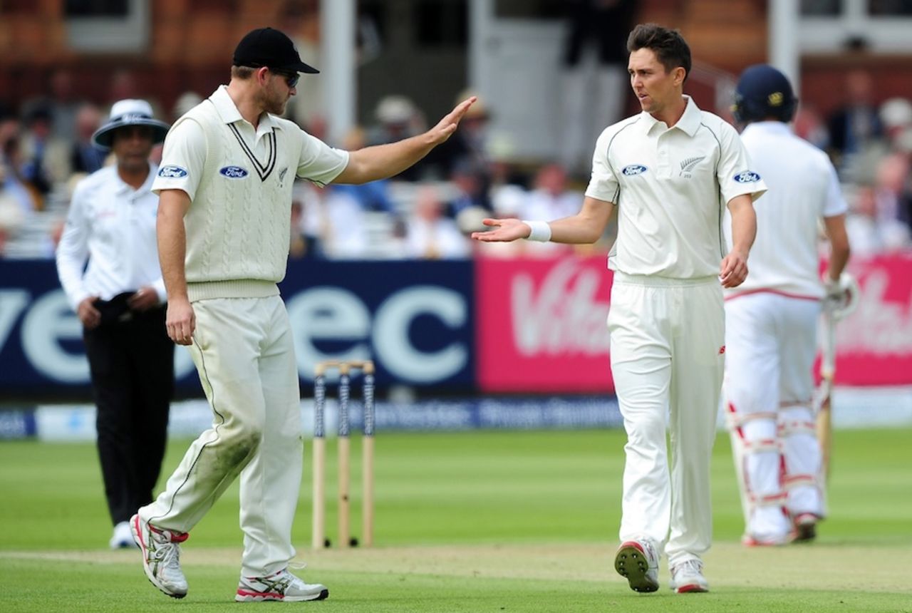Trent Boult finished the innings with 4 for 79, England v New Zealand, 1st Investec Test, Lord's, 2nd day, May 22, 2015