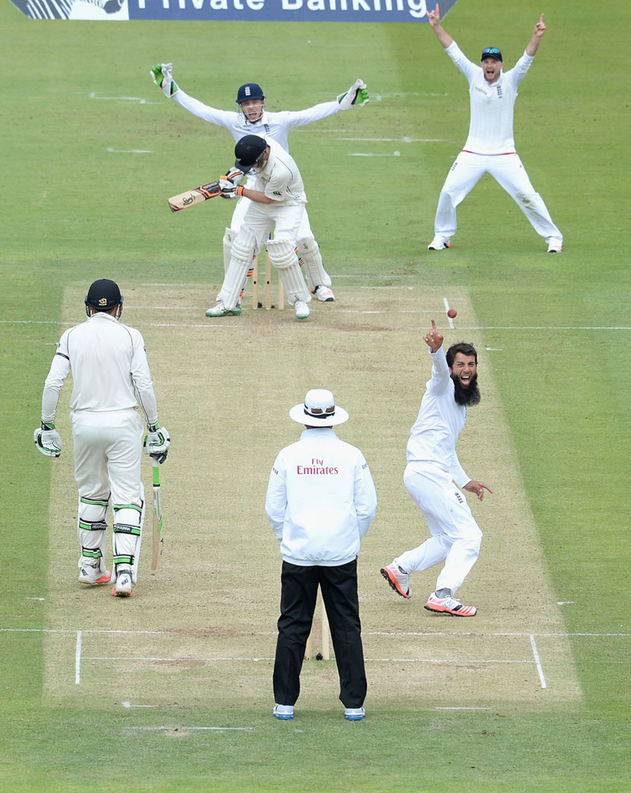 Moeen Ali appeals successfully against Tom Latham, England v New Zealand, 1st Investec Test, Lord's, 2nd day, May 22, 2015