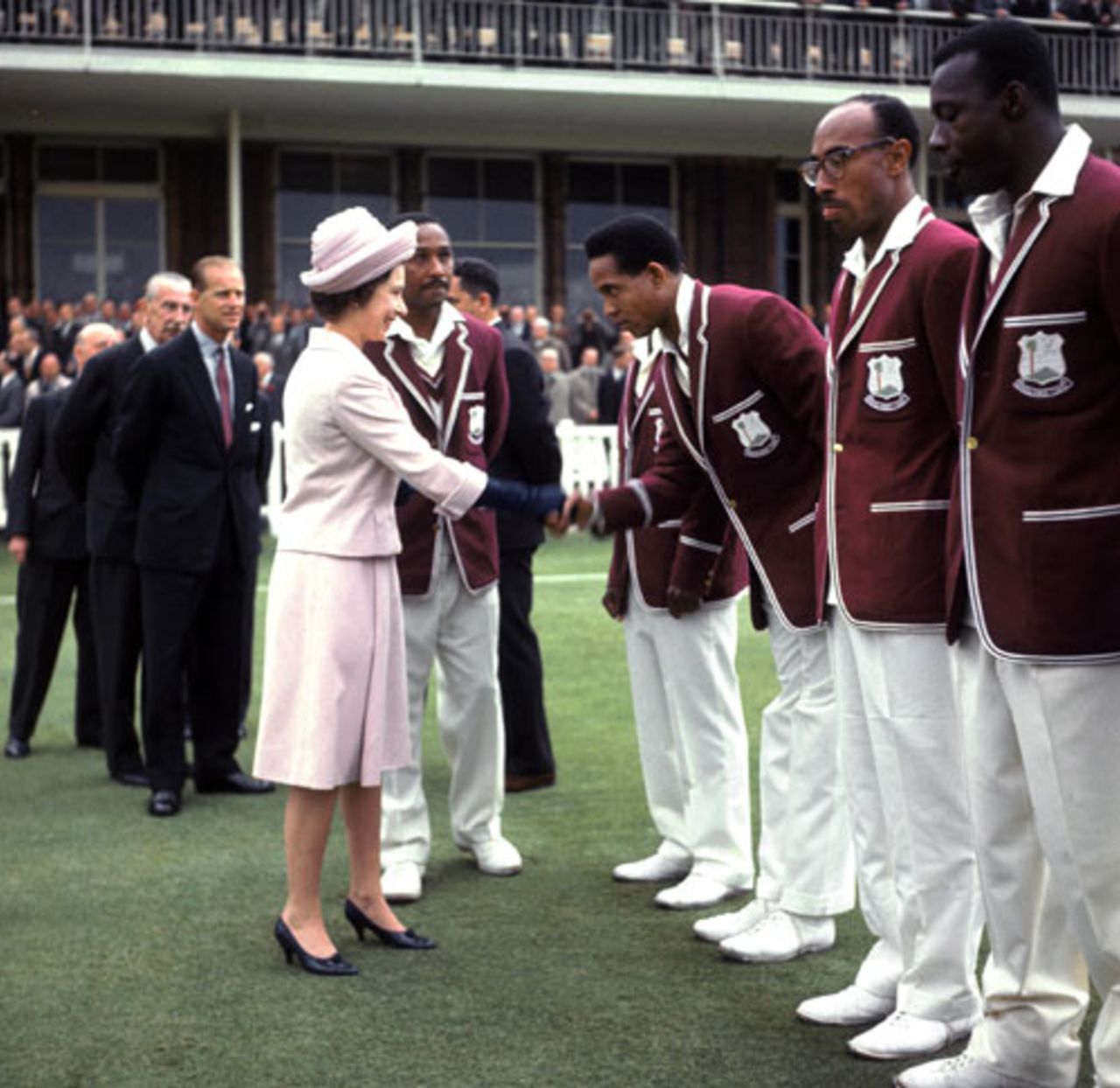 Garry Sobers is introduced to the Queen, England v West Indies, 2nd Test, Lord's, June 20, 1963