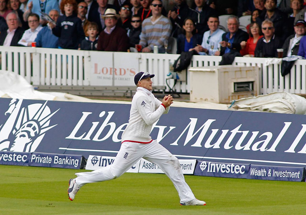 Joe Root took a well-judged catch at third man to claim Brendon McCullum, England v New Zealand, 1st Investec Test, Lord's, 3rd day, May 23, 2015