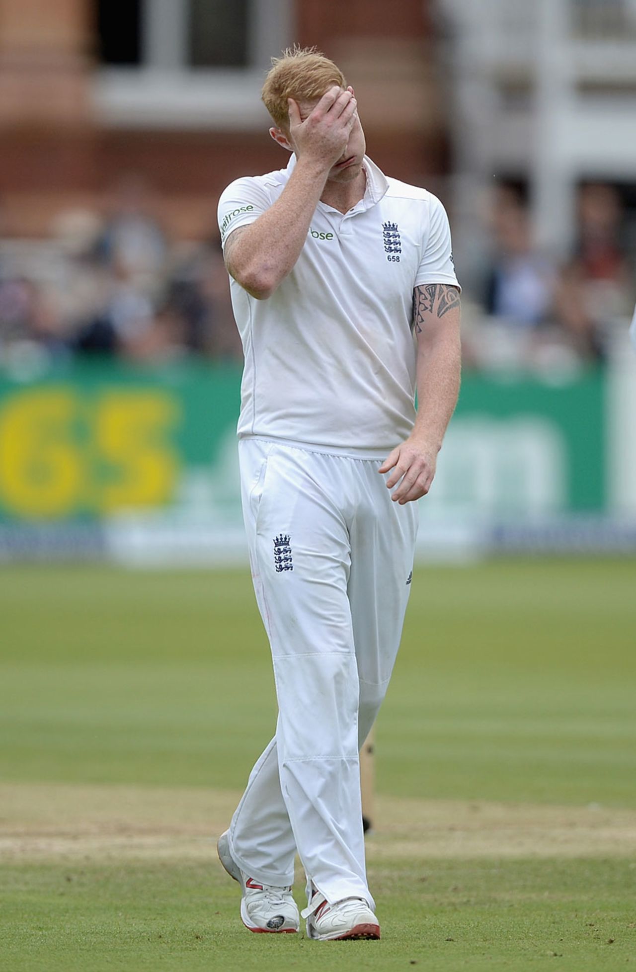 Not again: Ben Stokes had another catch dropped off his bowling, England v New Zealand, 1st Investec Test, Lord's, 3rd day, May 23, 2015