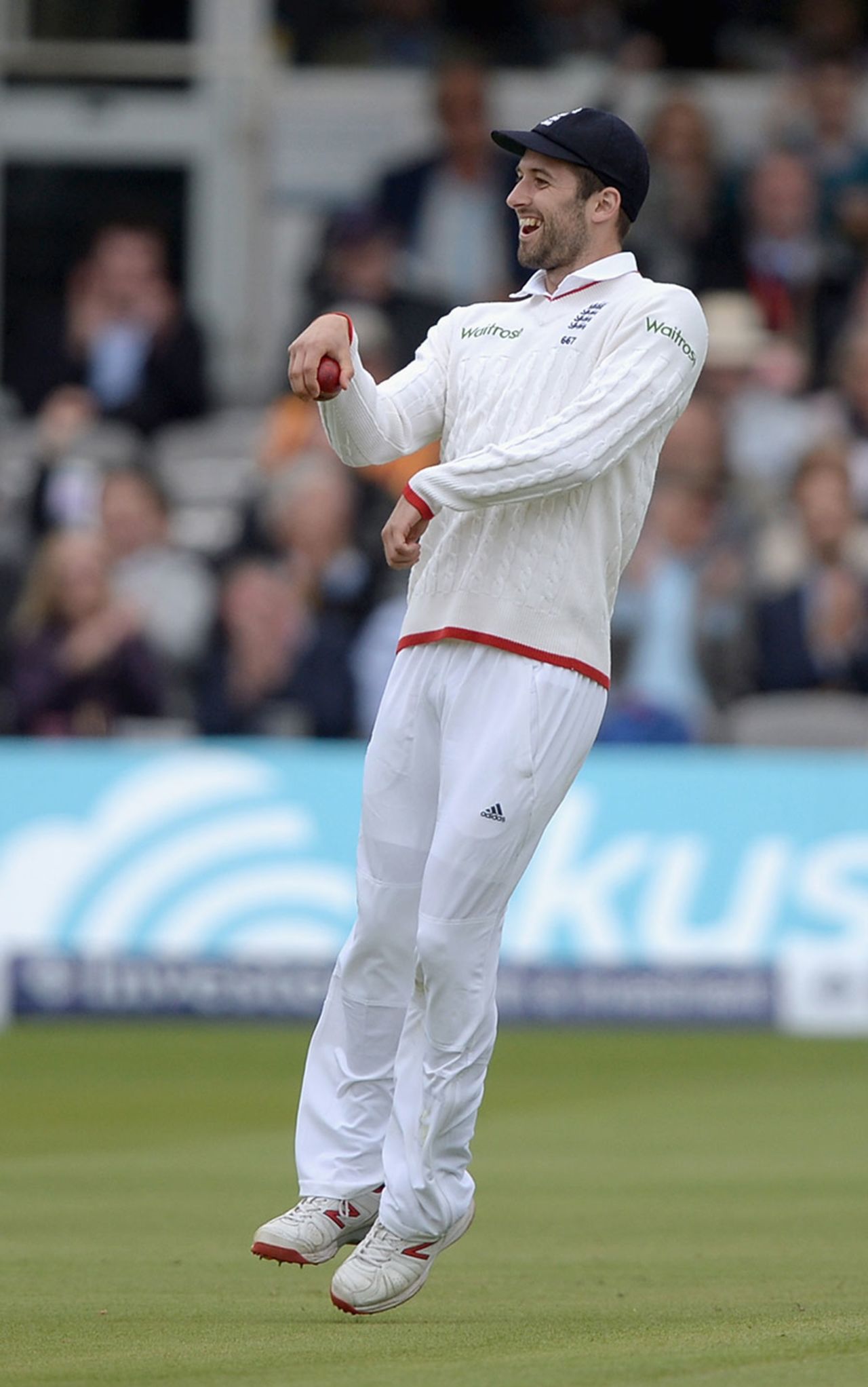 Mark Wood brought out the imaginary horse after taking a catch, England v New Zealand, 1st Investec Test, Lord's, 3rd day, May 23, 2015
