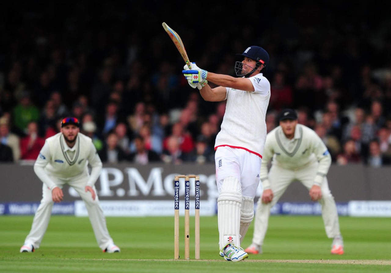 Alastair Cook had to battle through the early stages, England v New Zealand, 1st Investec Test, Lord's, 3rd day, May 23, 2015
