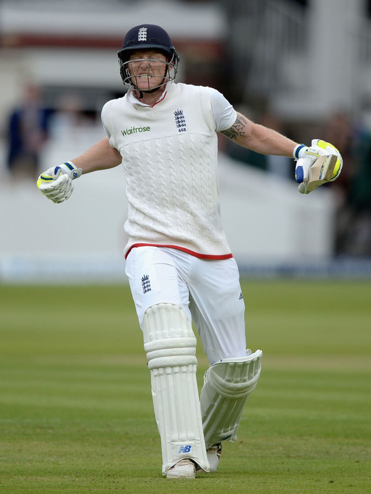 Ben Stokes celebrates his hundred, England v New Zealand, 1st Investec Test, Lord's, 4th day, May 24, 2015
