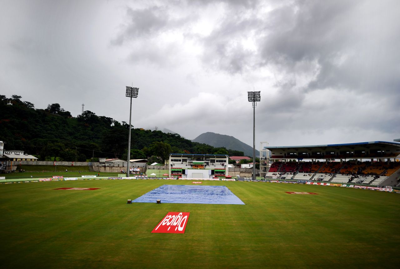 A grey day at Windsor Park, West Indies v India, Dominica, July 6, 2011