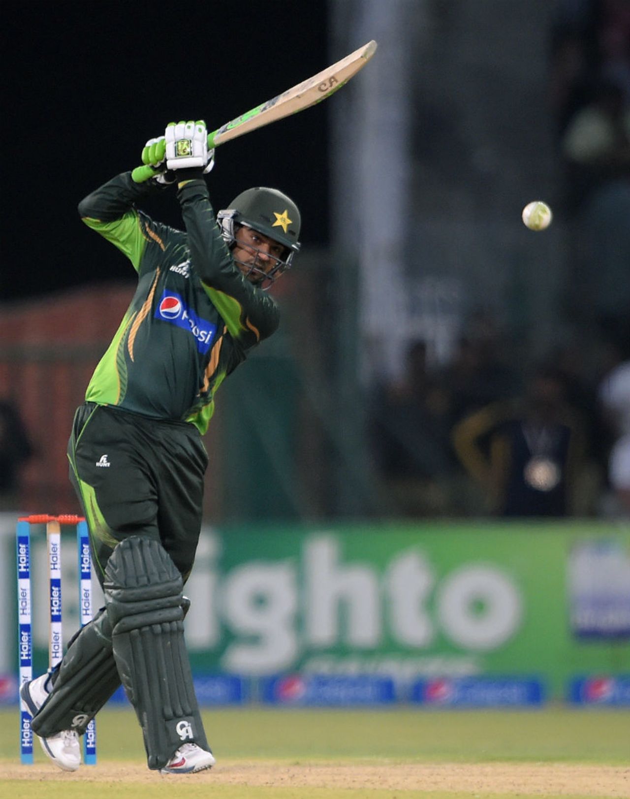 Haris Sohail hits it straight, Pakistan v Zimbabwe, 1st ODI, Lahore, May 26, 2015