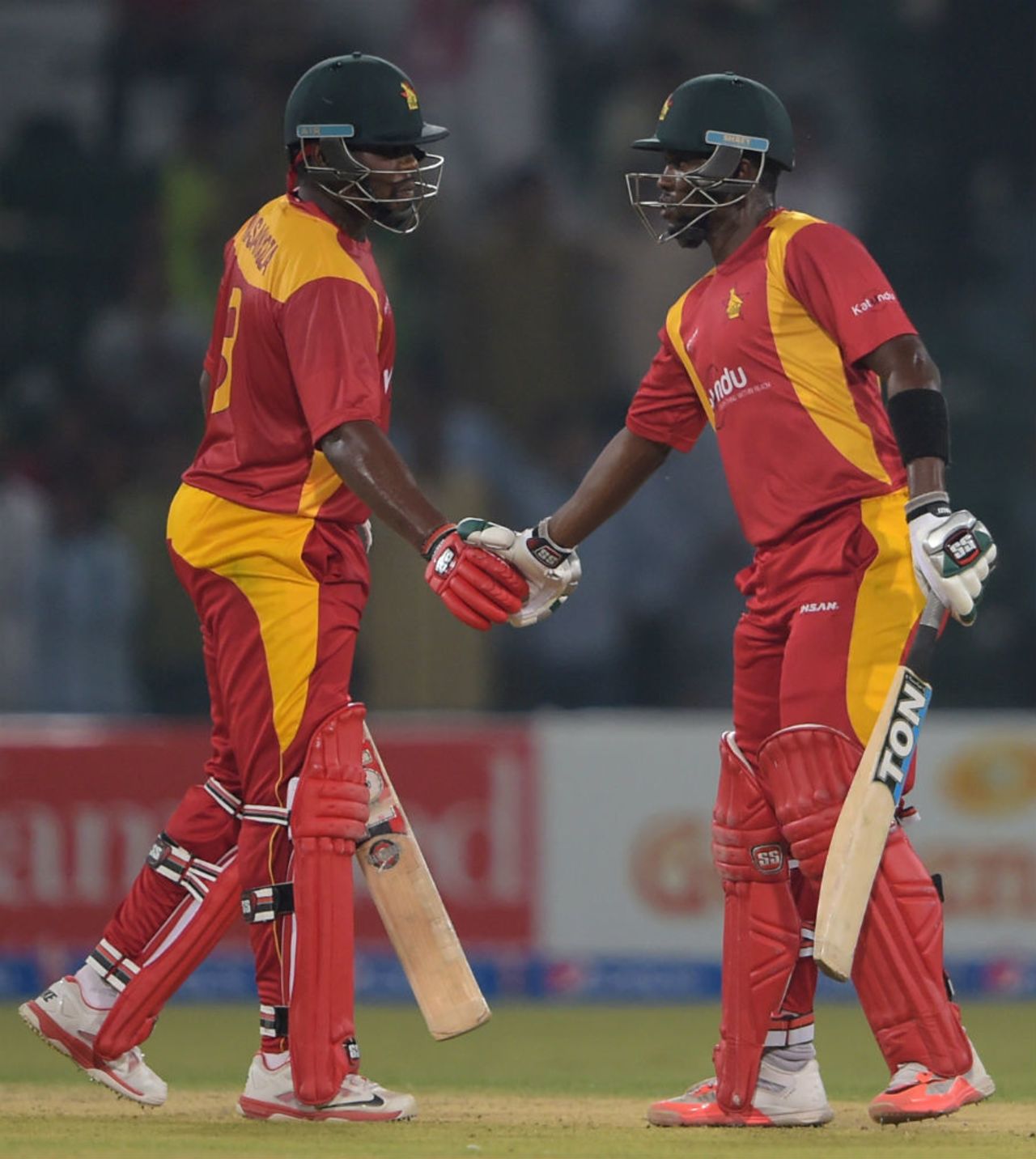 Hamilton Masakadza and Elton Chigumbura put on 124 runs for the third wicket, Pakistan v Zimbabwe, 1st ODI, Lahore, May 26, 2015