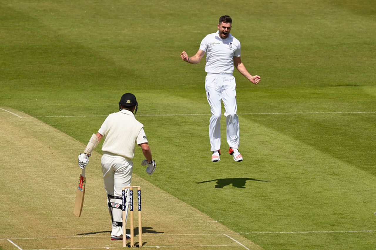 James Anderson's 401st wicket came quickly when Kane Williamson was caught behind, England v New Zealand, 2nd Investec Test, Headingley, 1st day, May 29, 2015