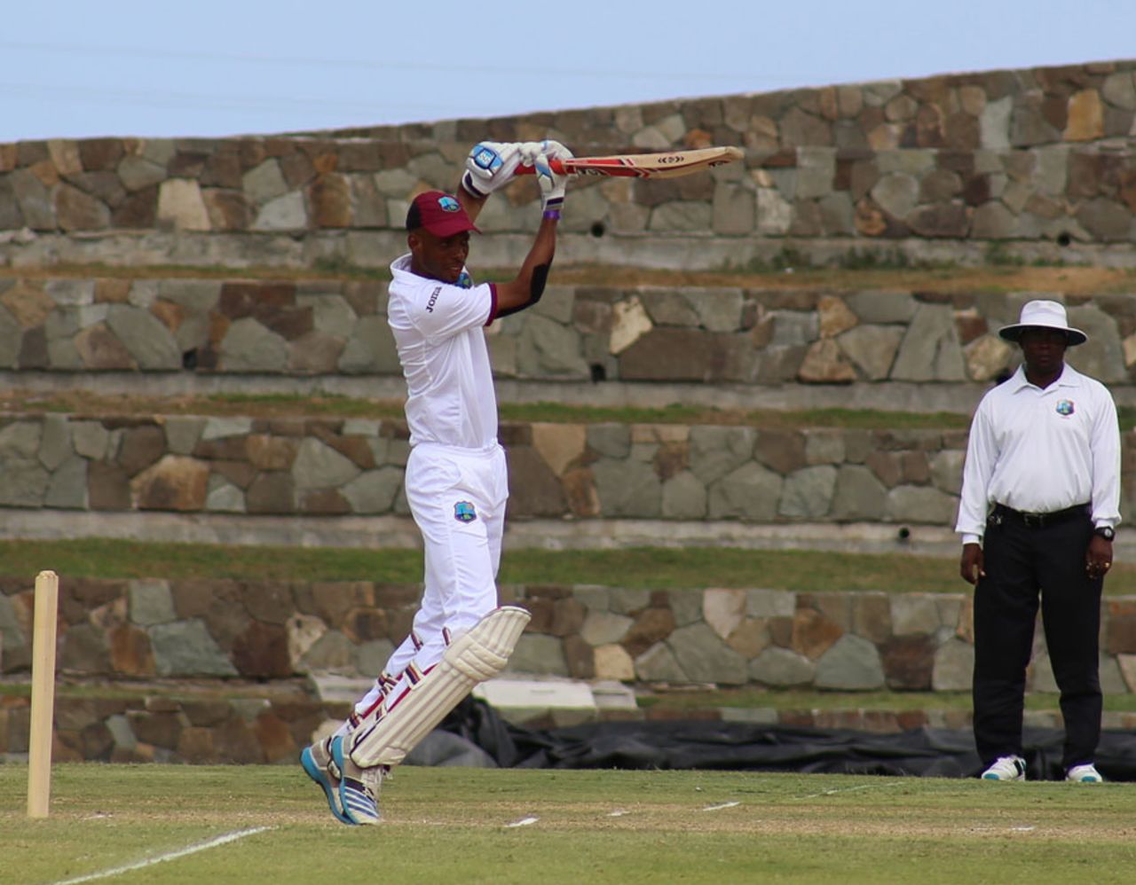 Roston Chase punches off the back foot during his half-century,  WICB President's XI v Australians, Antigua, 3rd day, May 29, 2015