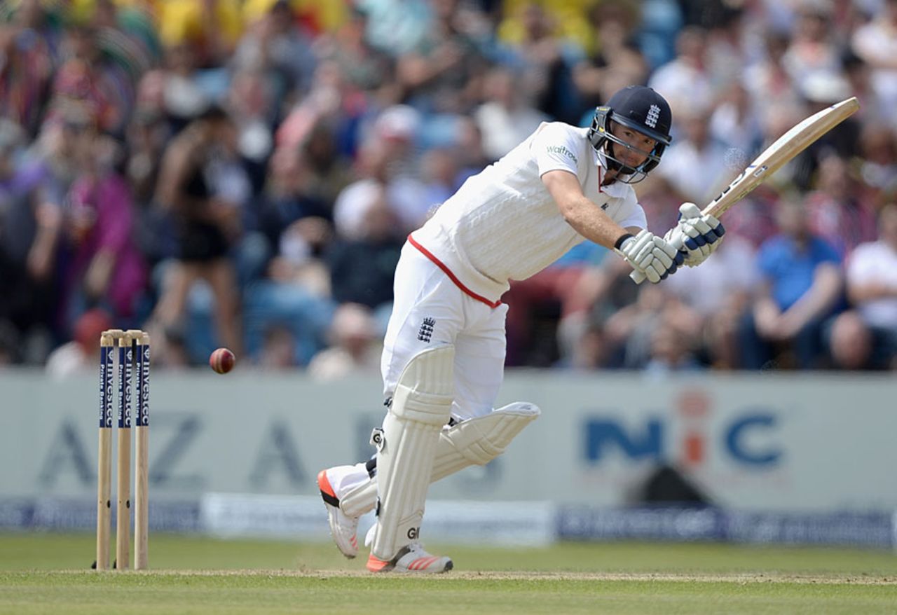 Adam Lyth works through the leg side, England v New Zealand, 2nd Investec Test, Headingley, 2nd day, May 30, 2015