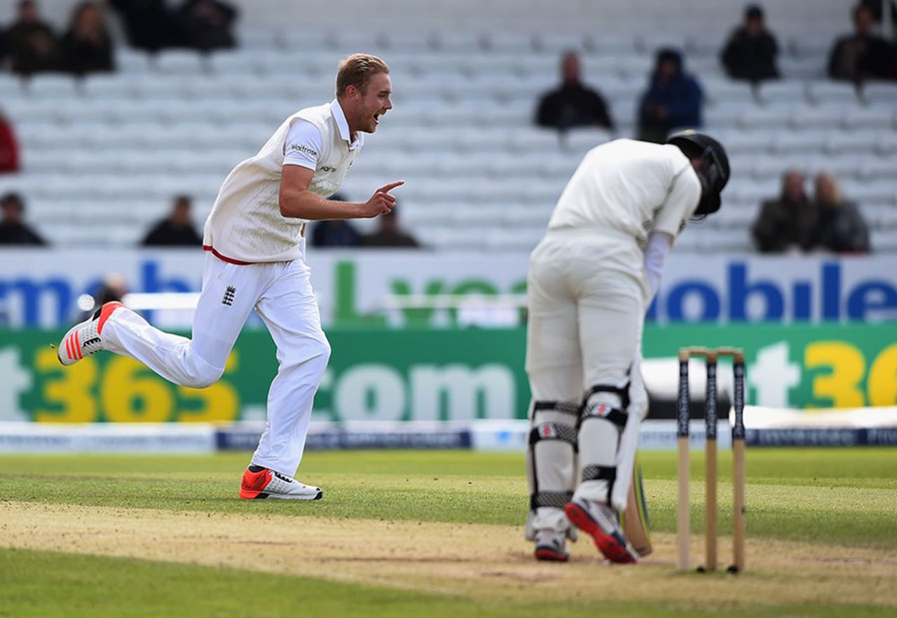 Stuart Broad had Kane Williamson caught behind, England v New Zealand, 2nd Investec Test, Headingley, 3rd day, May 31, 2015