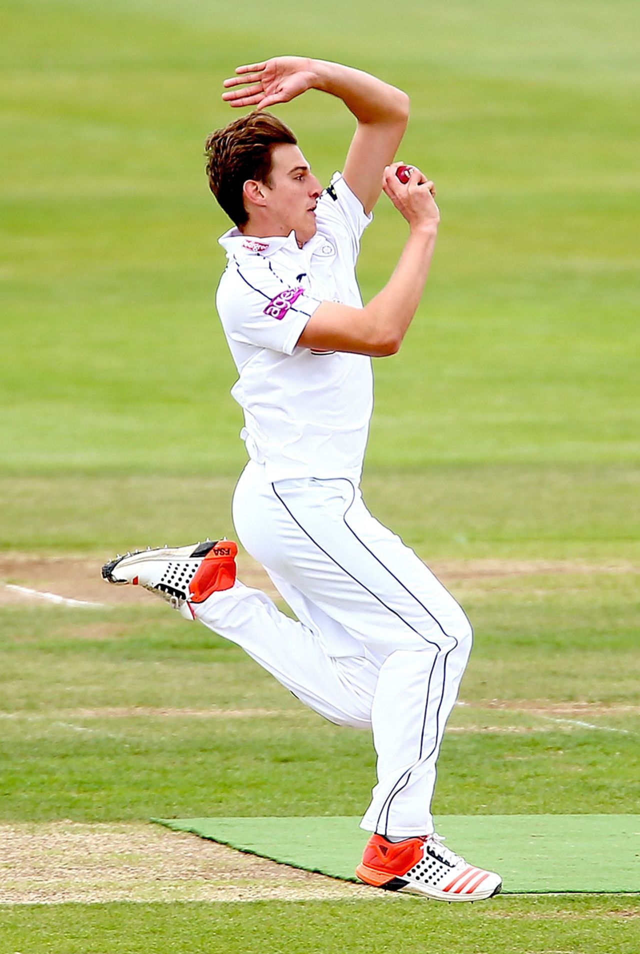 Bradley Wheal was playing in his second first-class match, Hampshire v Worcestershire, County Championship, Division One, Ageas Bowl, 2nd day, June 1, 2015