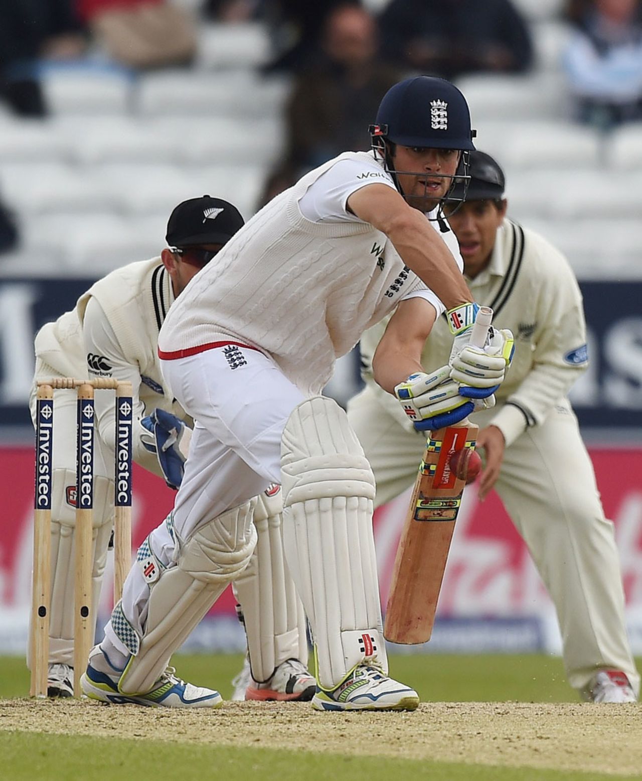 Alastair Cook battled through to lunch, England v New Zealand, 2nd Investec Test, Headingley, 5th day, June 2, 2015