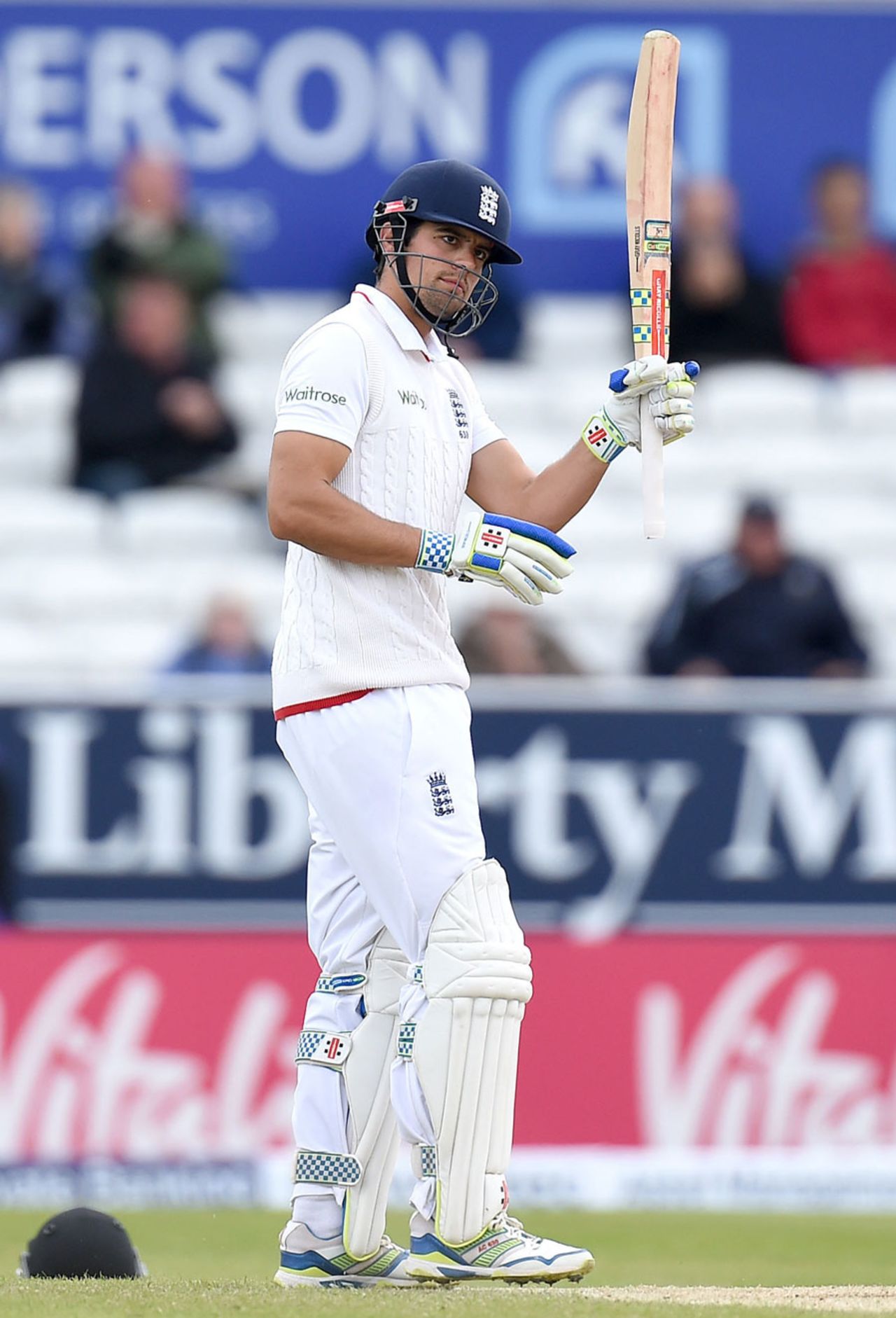 Alastair Cook reached his half-century and went on to 9000 runs in Tests, England v New Zealand, 2nd Investec Test, Headingley, 5th day, June 2, 2015