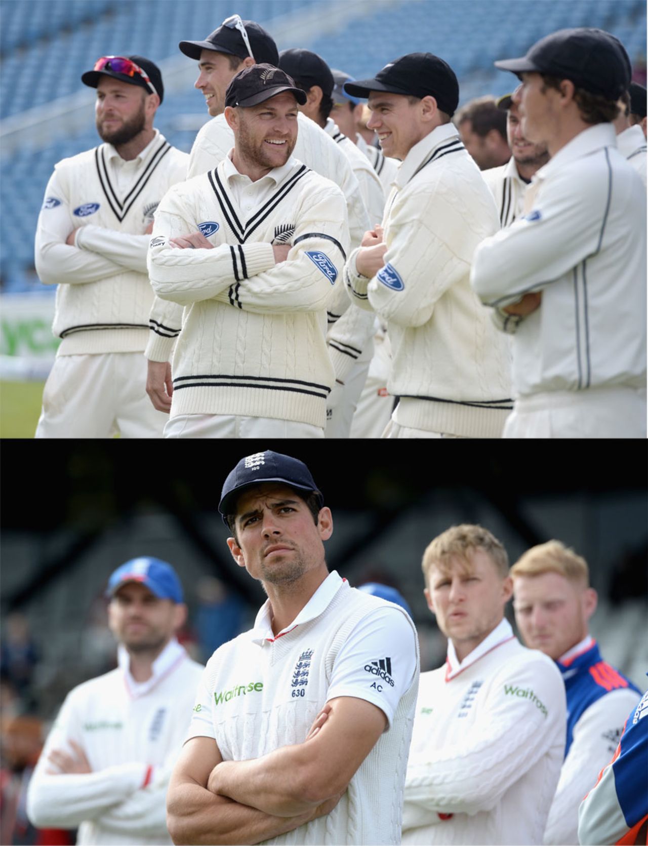 There were contrasting emotions for the two teams, England v New Zealand, 2nd Investec Test, Headingley, 5th day, June 2, 2015