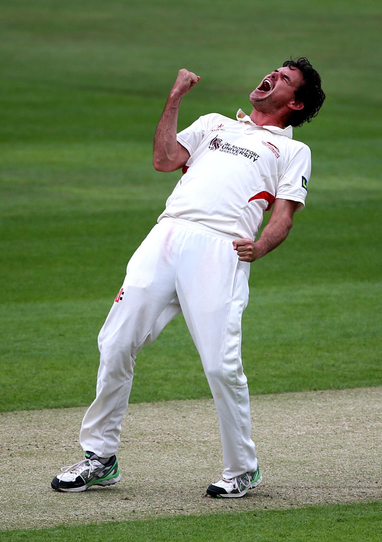 Clint McKay was pretty pleased after removing Ravi Bopara, Essex v Leicestershire, County Championship, Division Two, Chelmsford, 3rd day, June 2, 2015