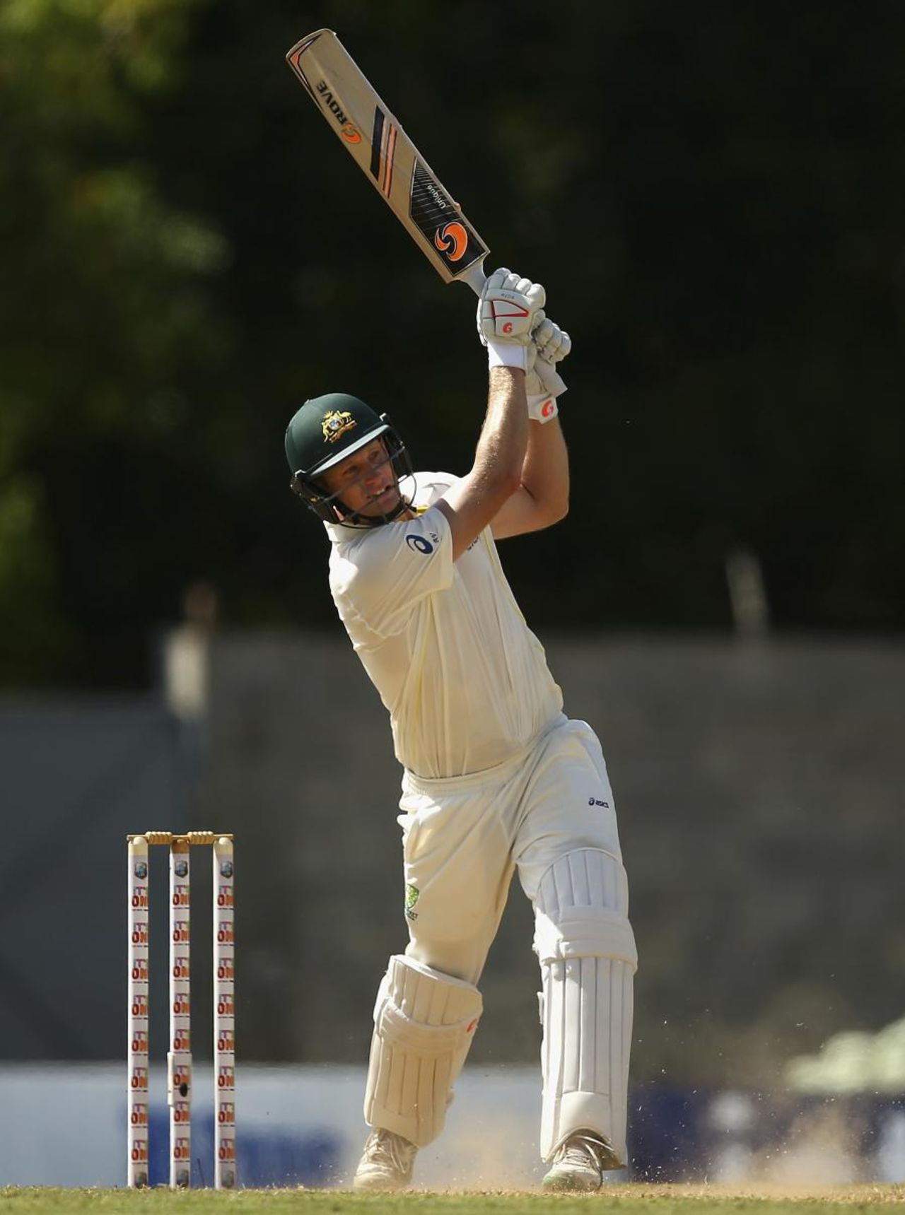 Adam Voges goes down the ground, West Indies v Australia, 1st Test, Roseau, 2nd day, June 4, 2015