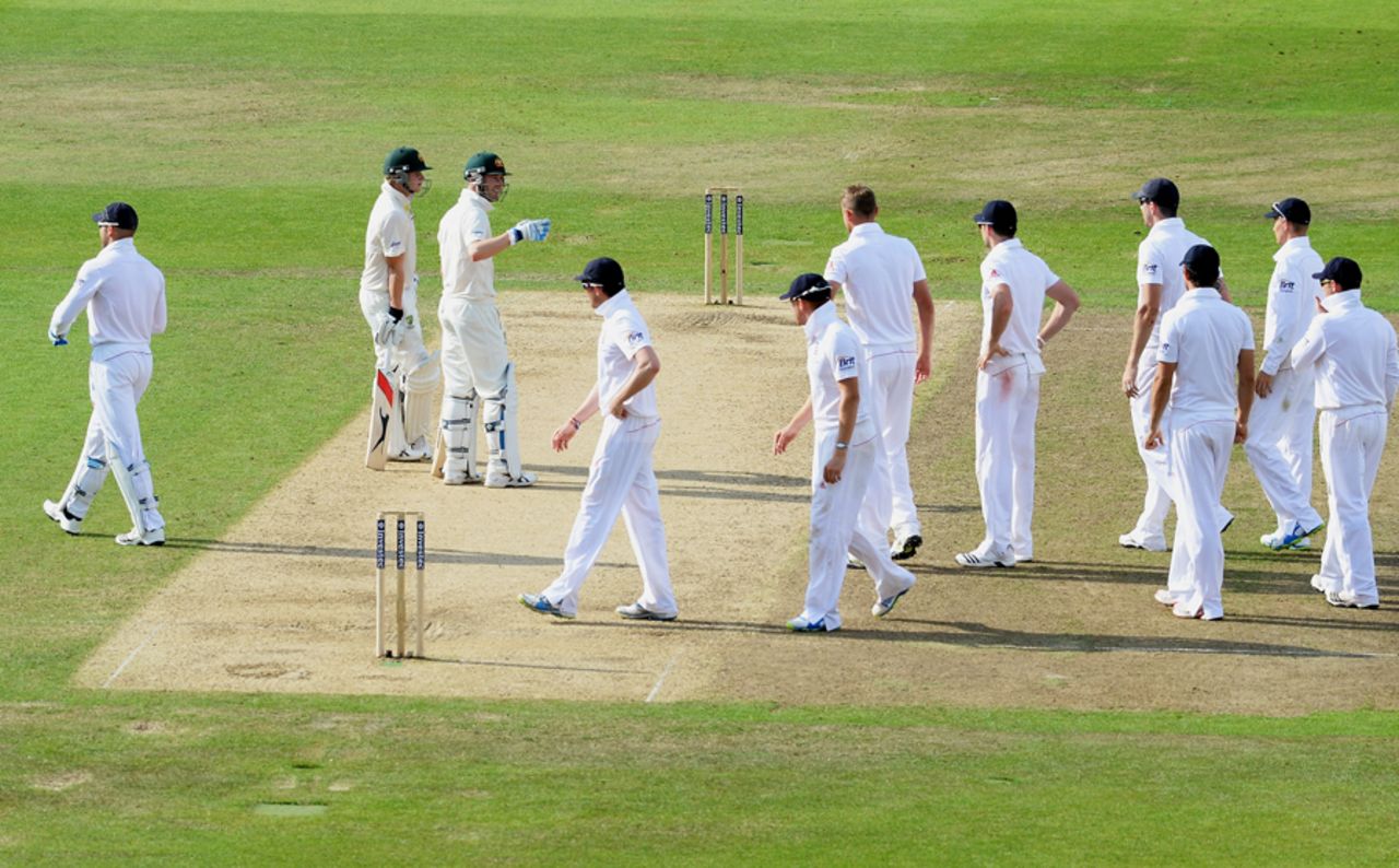 Michael Clarke and Stuart Broad exchange words, England v Australia, 1st Investec Test, Trent Bridge, 4th day, July 13, 2013