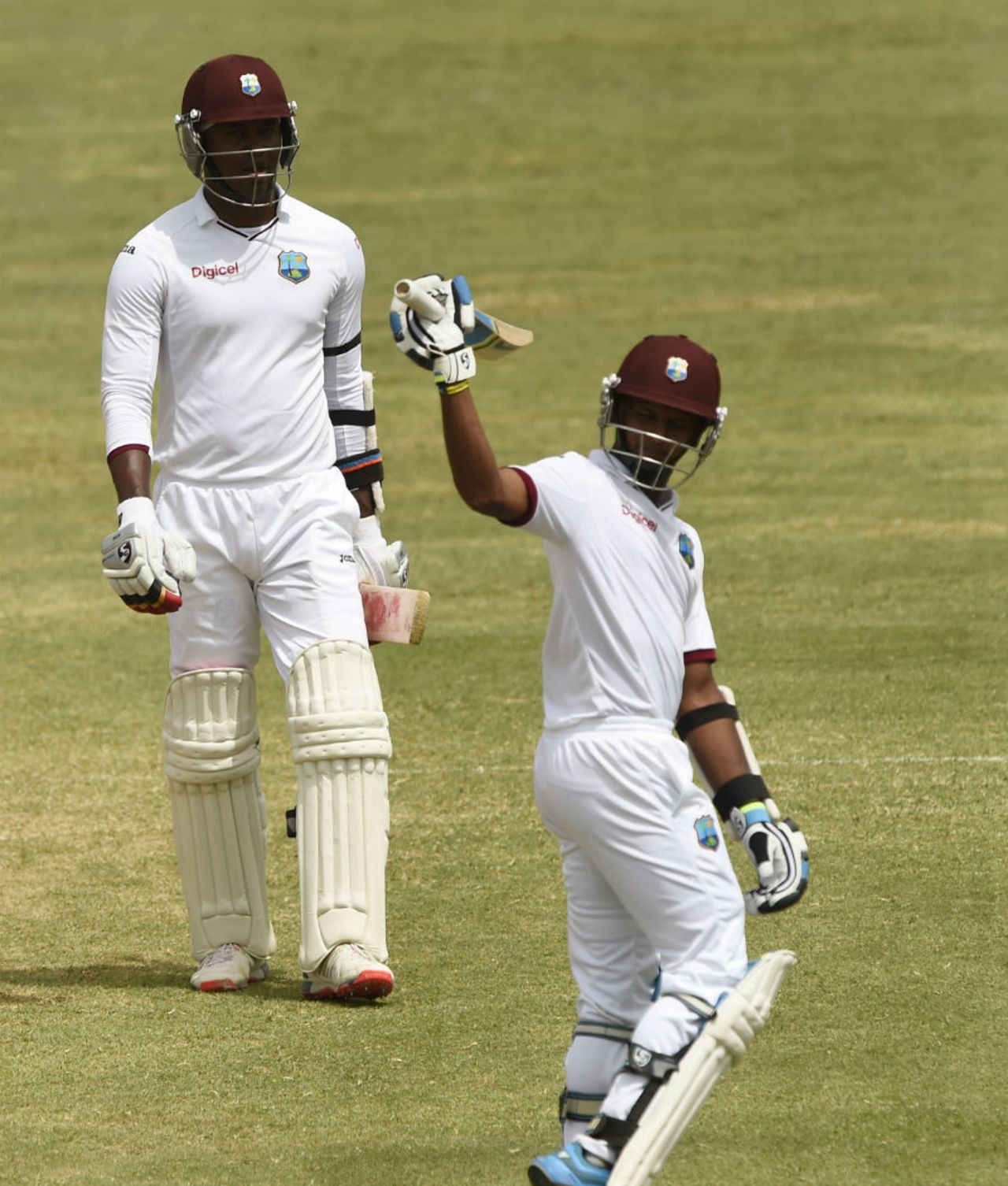 Shane Dowrich celebrates his fifty, West Indies v Australia, 1st Test, Roseau, 3rd day, June 5, 2015