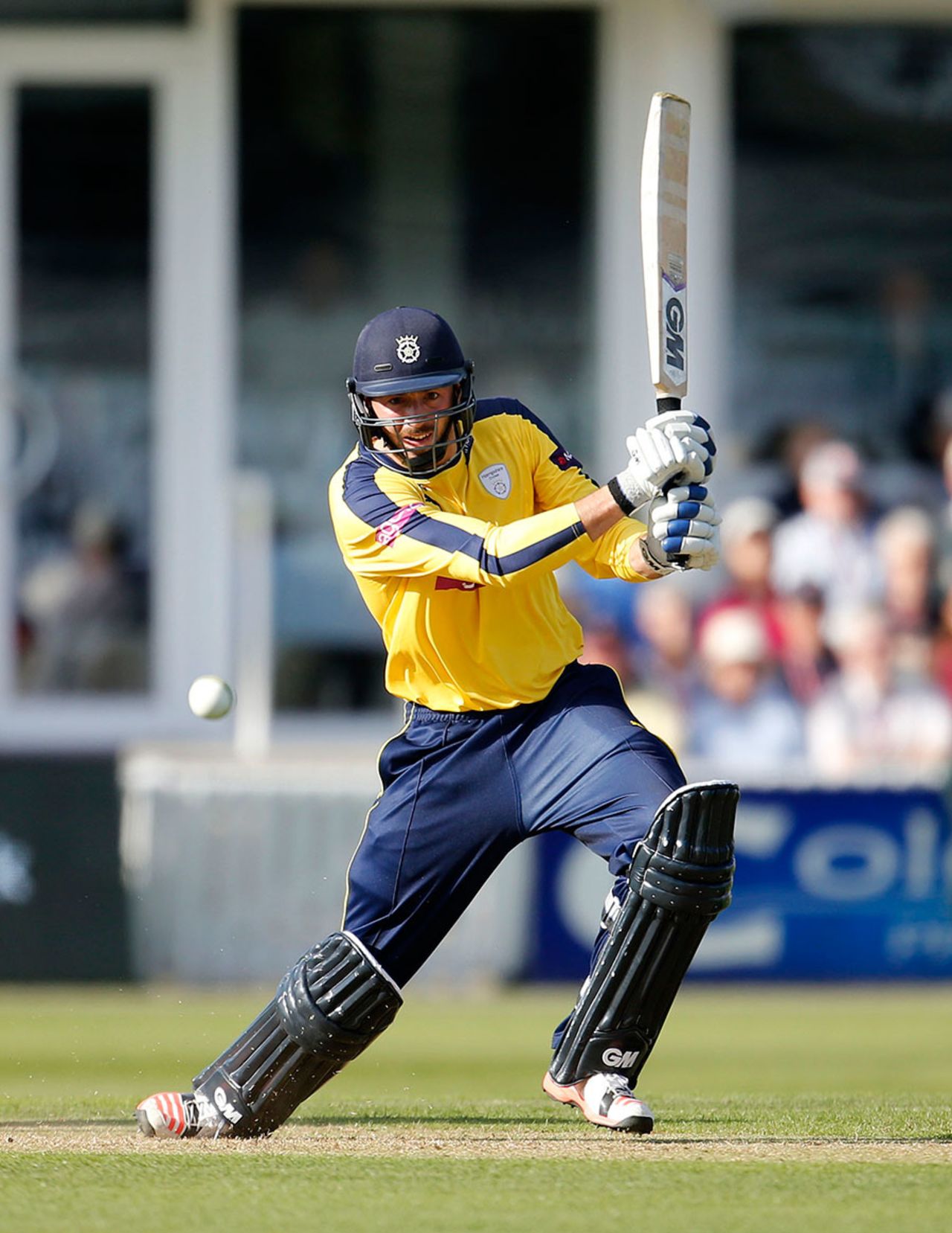James Vince slaps one at through the covers, Somerset v Hampshire, NatWest T20 Blast South Group, Taunton, June 5, 2015