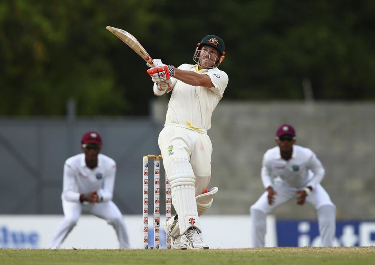 David Warner made quick work of Australia's chase, West Indies v Australia, 1st Test, Roseau, 3rd day, June 5, 2015