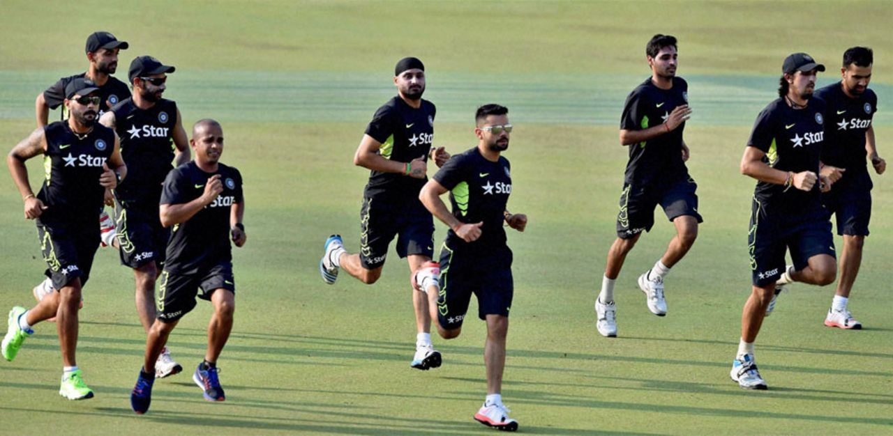 Members of the Indian team train at a practice camp , Kolkata, June 6, 2015